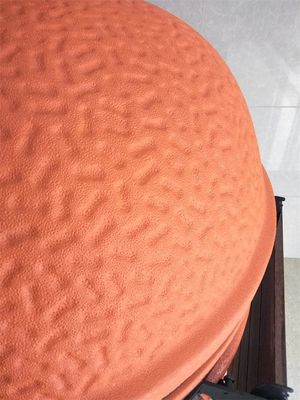 شواية سيراميك كامادو دائرية برتقالية مزججة مقاس 54.6 سم